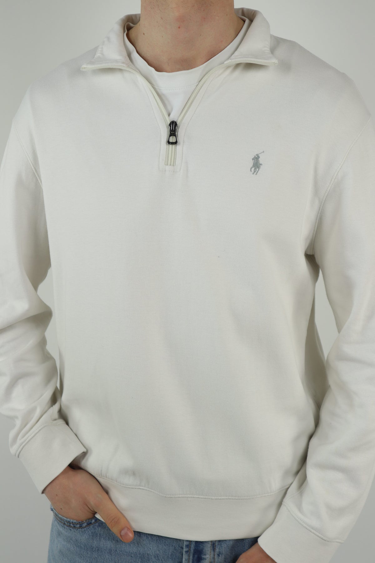 Ralph Lauren trui met kwart rits - M