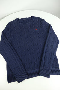 Ralph Lauren kabeltrui met ronde hals - S/M