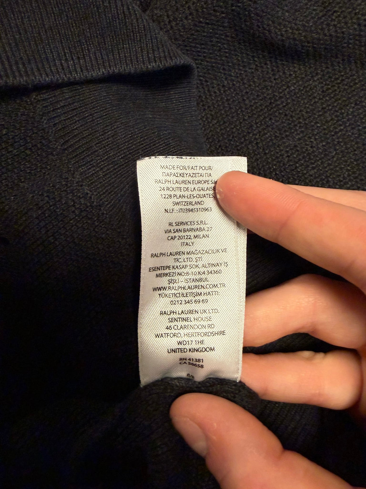 Ralph Lauren trui met kwart rits - S